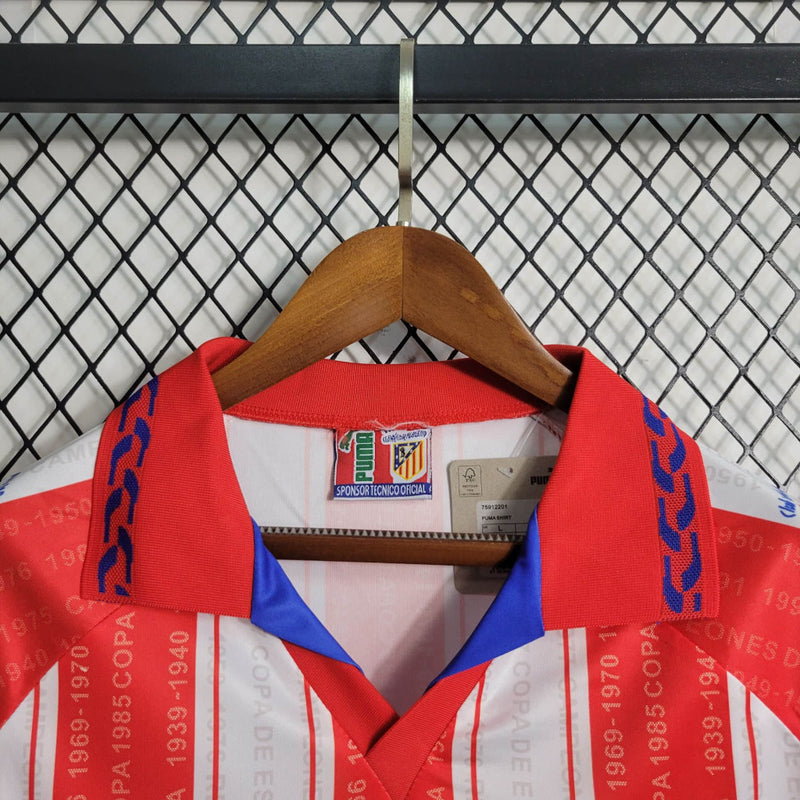 Camisa I Atlético de Madrid Retrô | 94/95 Puma - Vermelha e Branca
