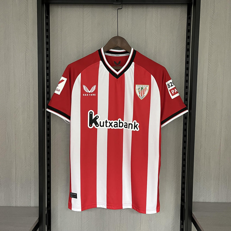 Camisa I Athletic Bilbao | 23/24 Torcedor Castore - Vermelha e Branca