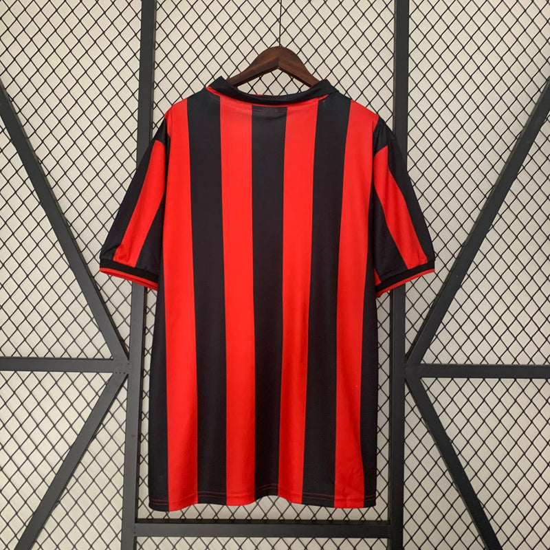 Camisa I Milan Retrô | 91/92 Adidas - Vermelha e Preta