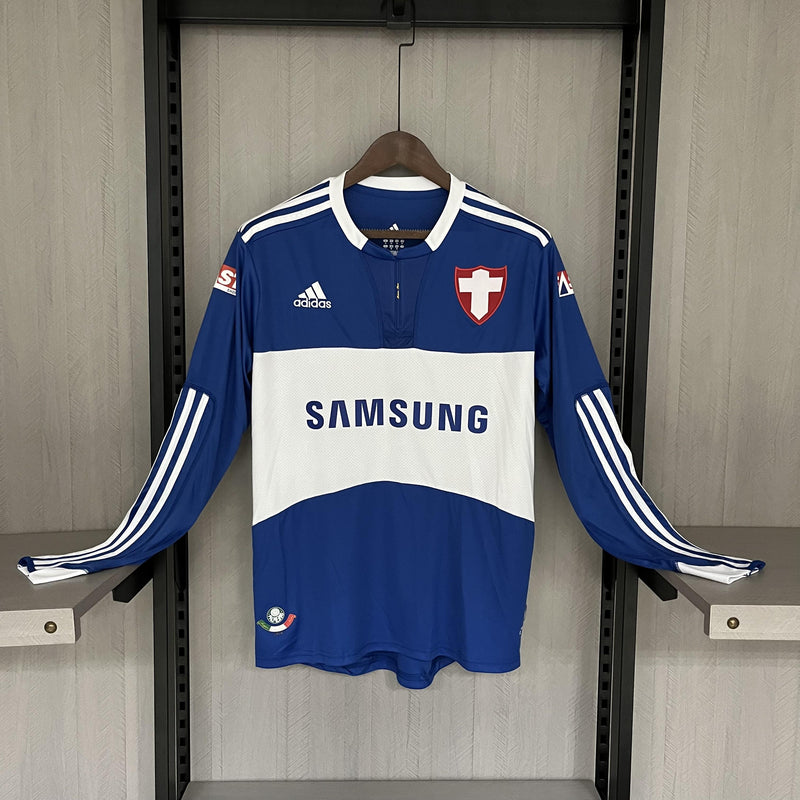 Camisa III Palmeiras Retrô | 2009 Torcedor Adidas - Azul e Branca - Manga Longa