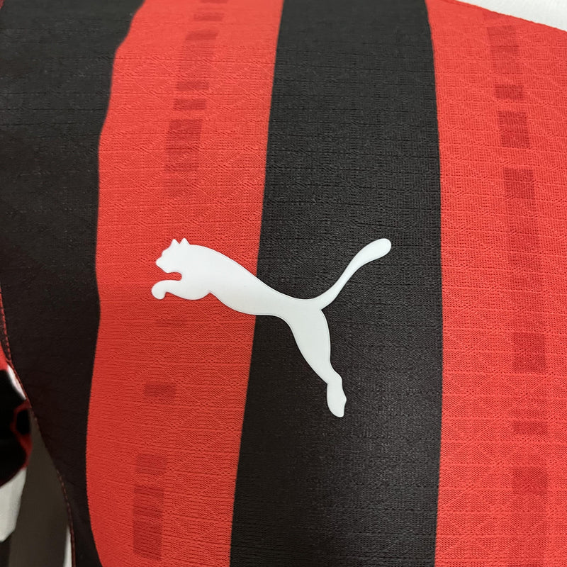 Camisa I Milan | 24/25 Modelo Jogador Puma - Vermelha e Preta