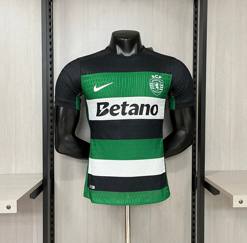 Camisa I Sporting | 24/25 Modelo Jogador Nike - Verde Preta e Branca