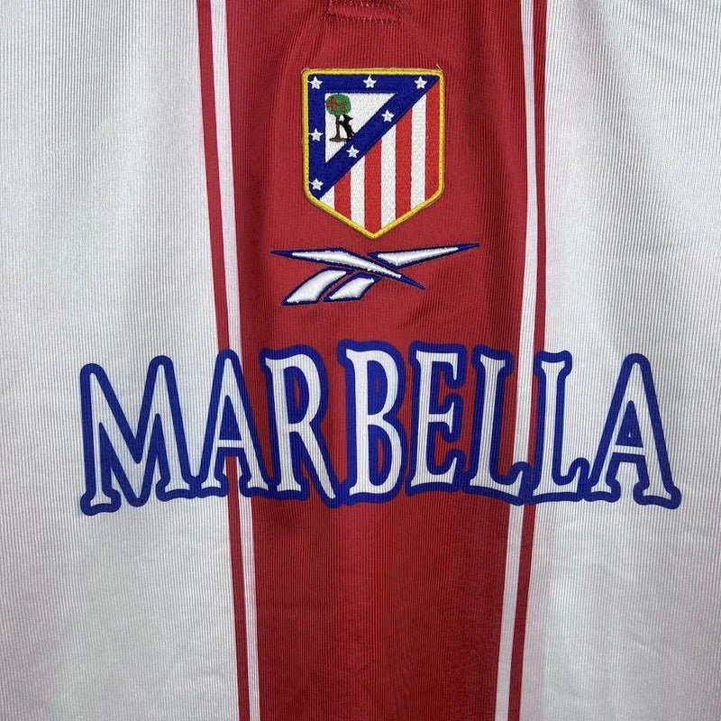 Camisa I Atlético de Madrid Retrô | 99/00 Reebok - Vermelha e Branca