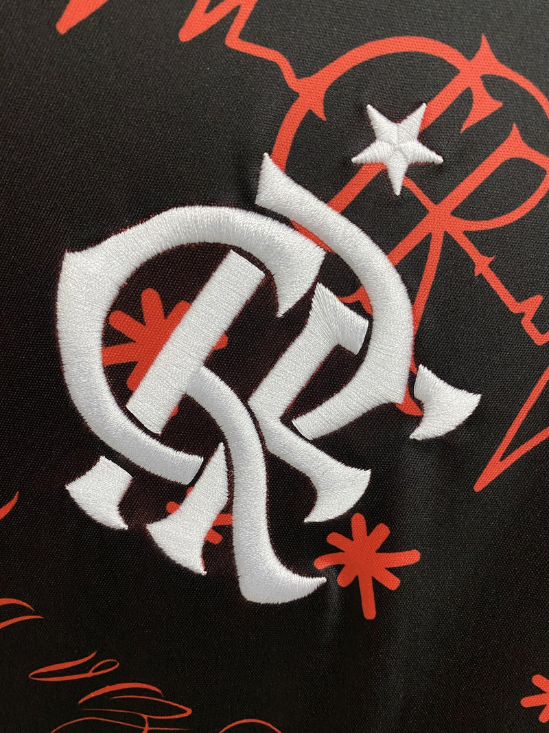 Camisa Pré Jogo Flamengo | 22/23 Torcedor Adidas - Preta e Vermelha