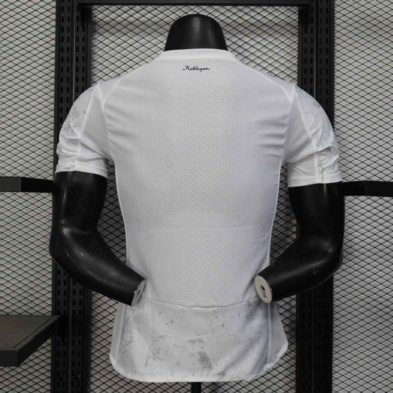 Camisa II Manchester City | 2025 Modelo Jogador Puma - Branca Vermelha e Preta