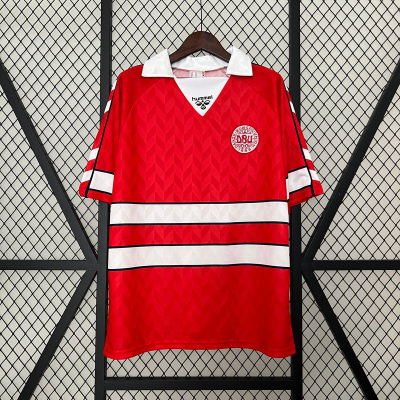 Camisa I Dinamarca Retrô | 1988 Hummel - Vermelha e Branca