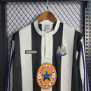 Camisa I Newcastle Retrô | 95/97 Adidas - Preta e Branca - Manga Longa