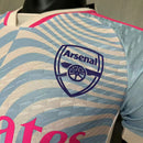 Camisa Arsenal x Stella McCartney | 23/24 Modelo Jogador Adidas - Azul e Rosa