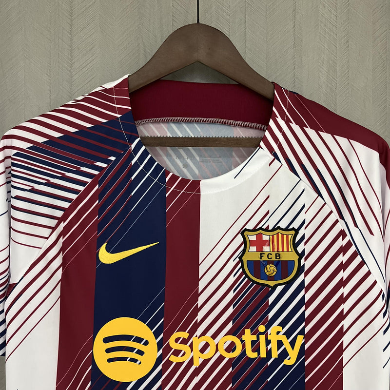 Camisa Treino Barcelona | 23/24 Torcedor Nike - Vermelha/Azul e Branca