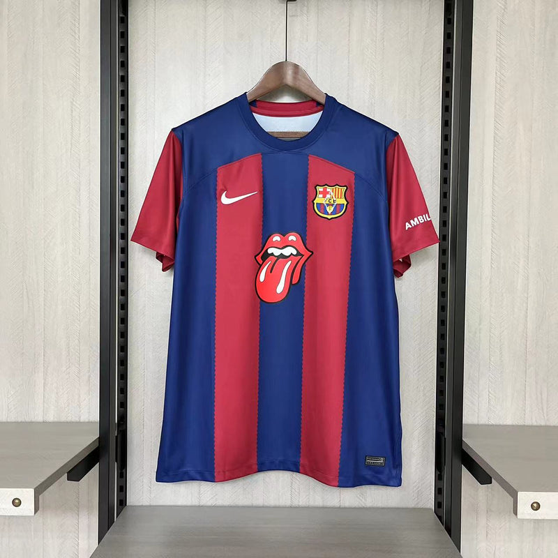Camisa I Barcelona Spotify x Rolling Stones | 23/24 Torcedor Nike - Vermelha e Azul