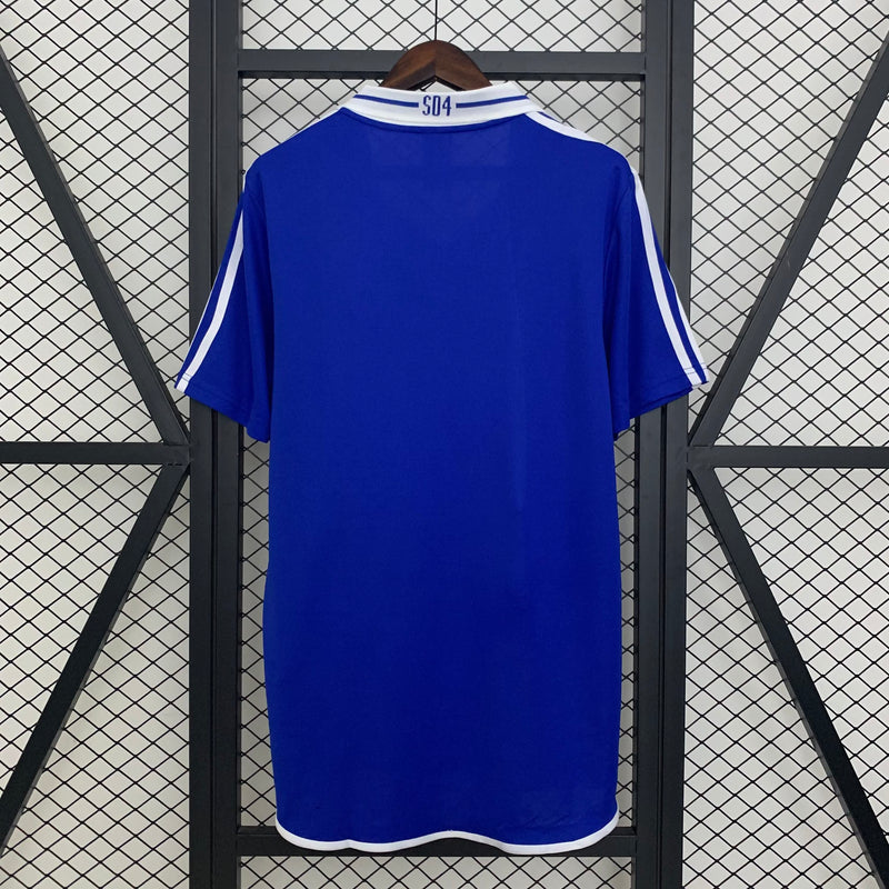 Camisa I Schalke 04 Retrô | 01/02 Adidas - Azul e Branca