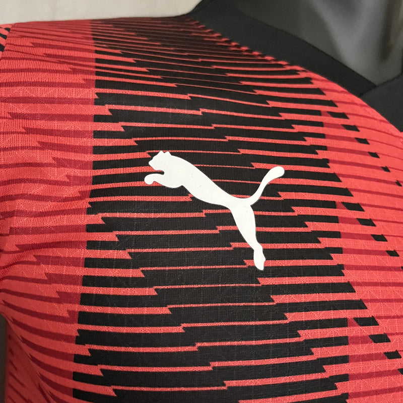 Camisa I Milan | 23/24 Modelo Jogador Puma - Vermelha e Preta