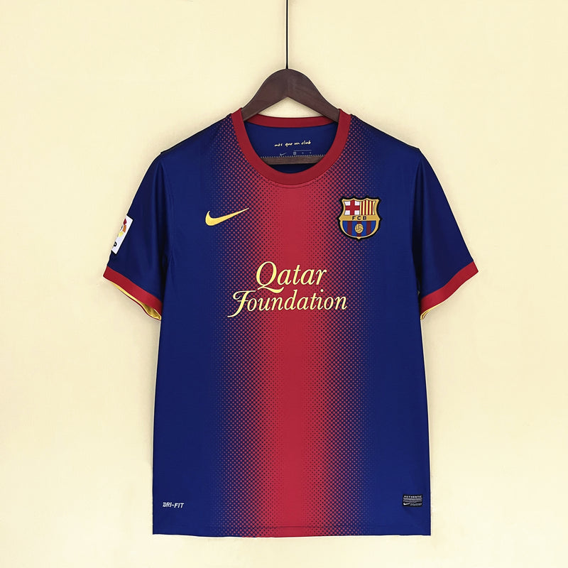 Camisa I Barcelona Retrô | 12/13 Nike - Vermelha e Azul