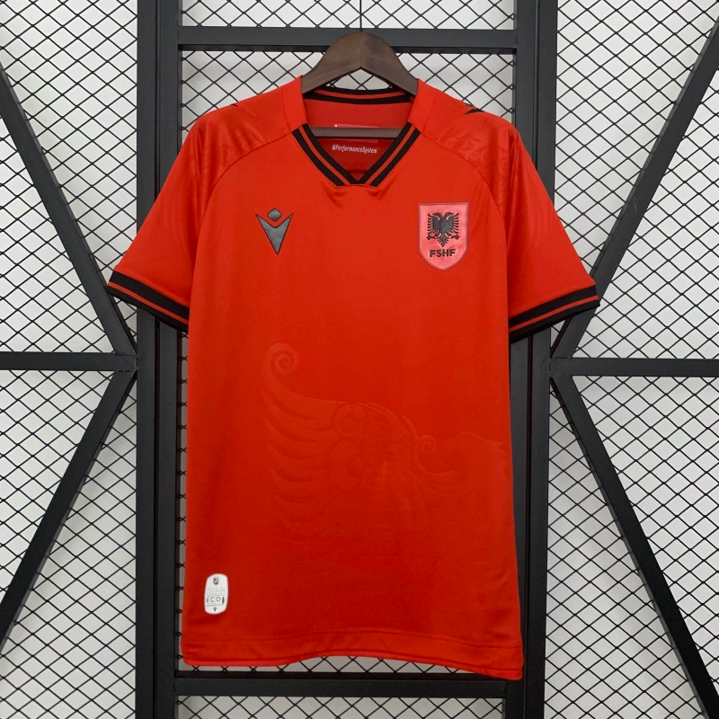 Camisa I Albânia | 25/26 Torcedor Macron - Vermelha