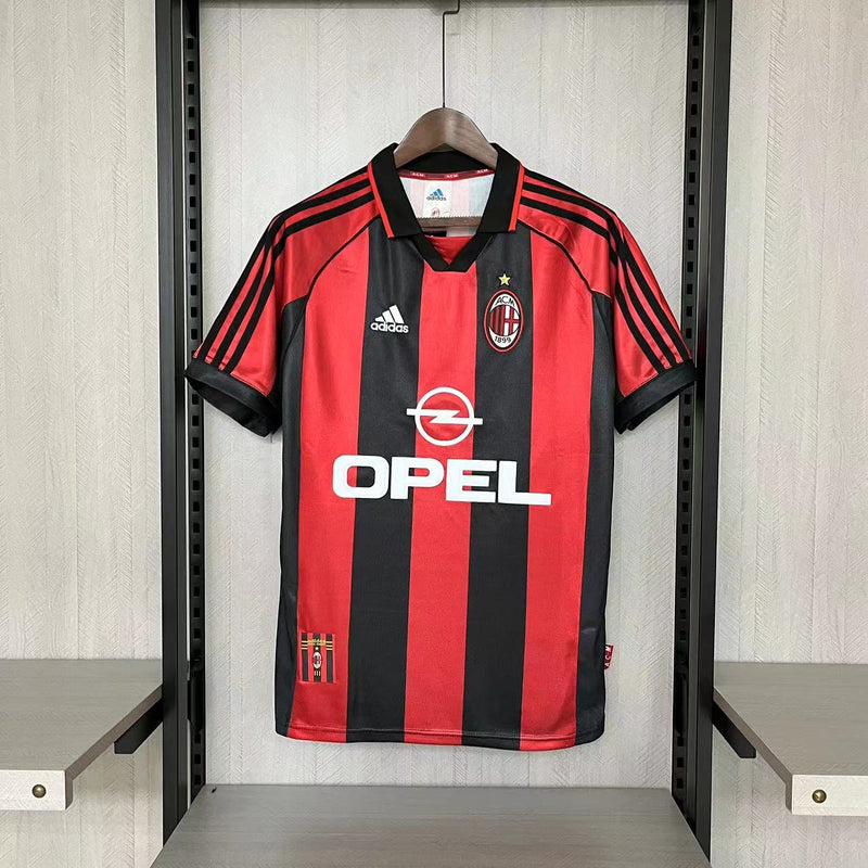 Camisa I Milan Retrô | 98/99 Torcedor Adidas - Vermelha e Preta