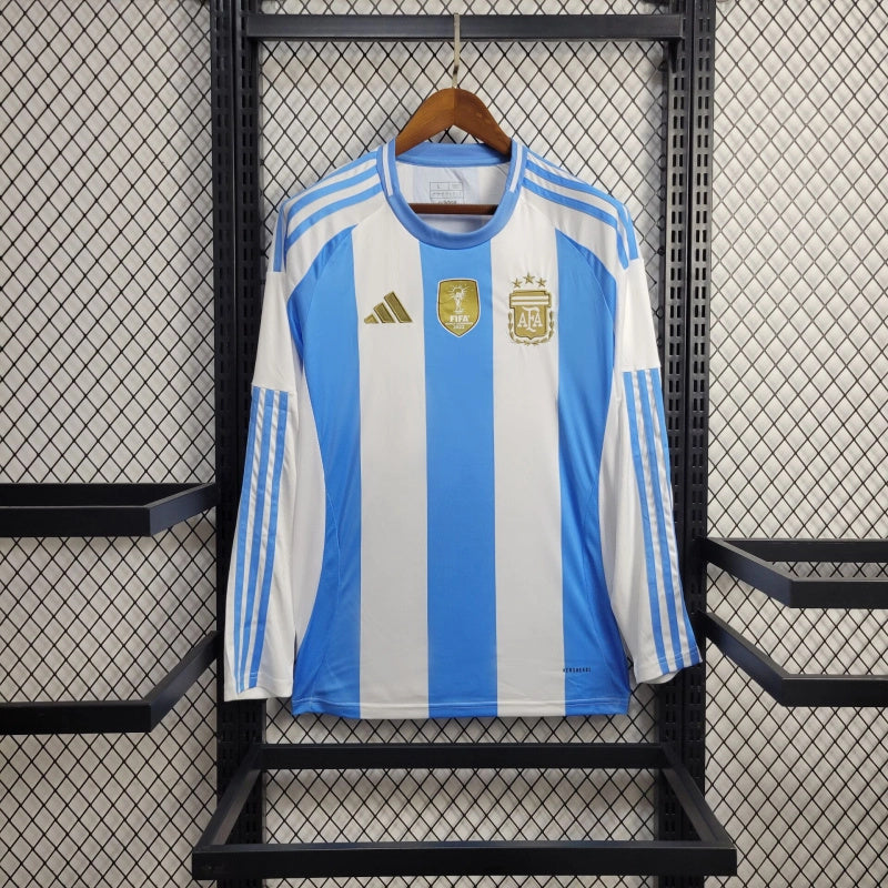 Camisa I Argentina | 2024 Torcedor Adidas - Azul e Branca - Manga Longa