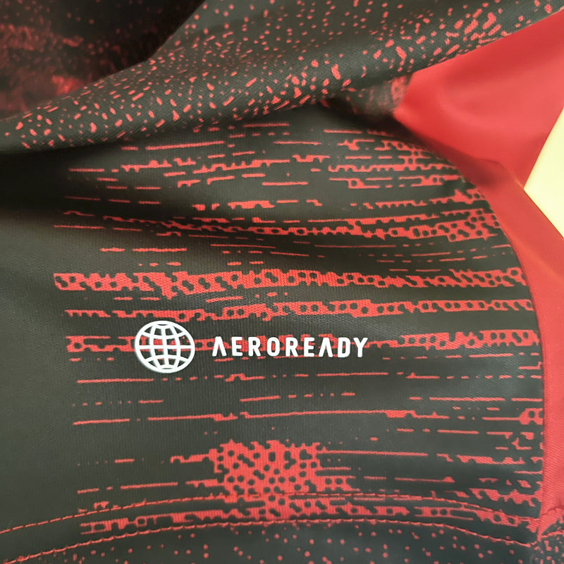 Camisa de Treino Flamengo | 23/24 Torcedor Adidas - Vermelha e Preta