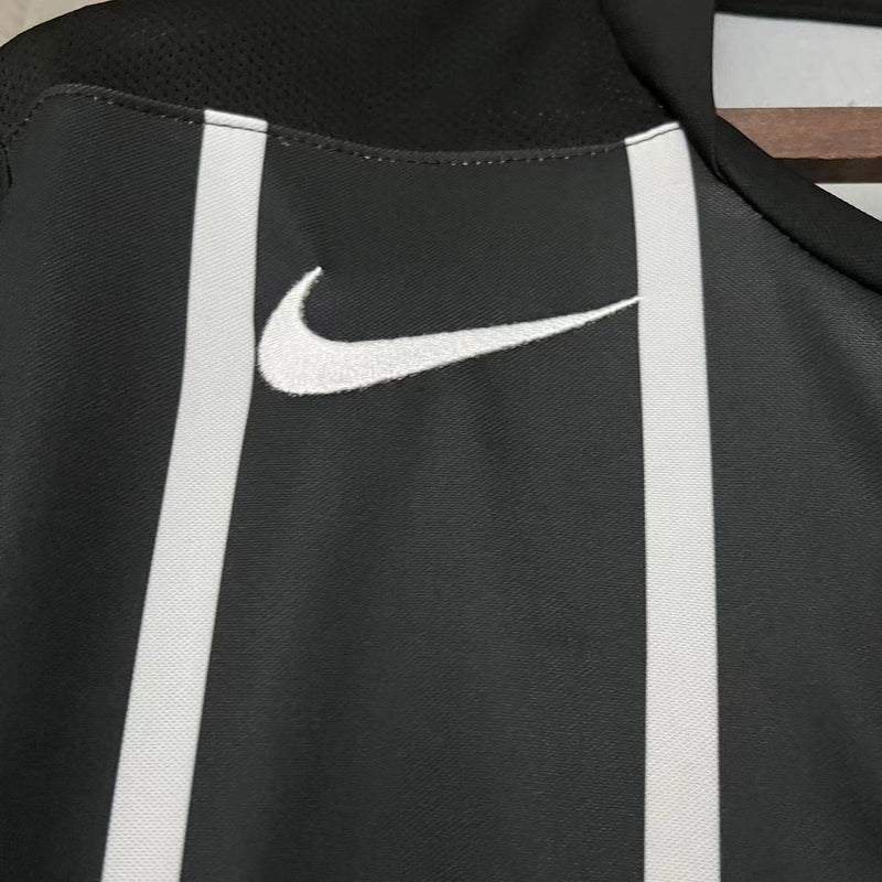 Camisa II Corinthians Retrô | 2004 Nike - Preta e Branca
