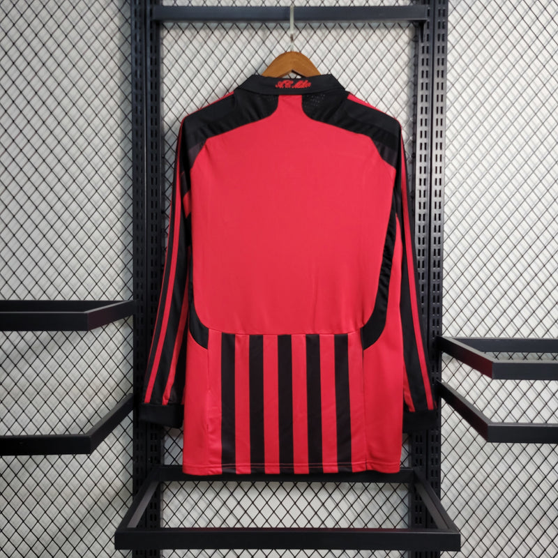 Camisa I Milan Retrô | 07/08 Adidas - Vermelha e Preta - Manga Longa