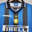 Camisa I Inter de Milão Retrô | 97/98 Umbro - Azul e Preta