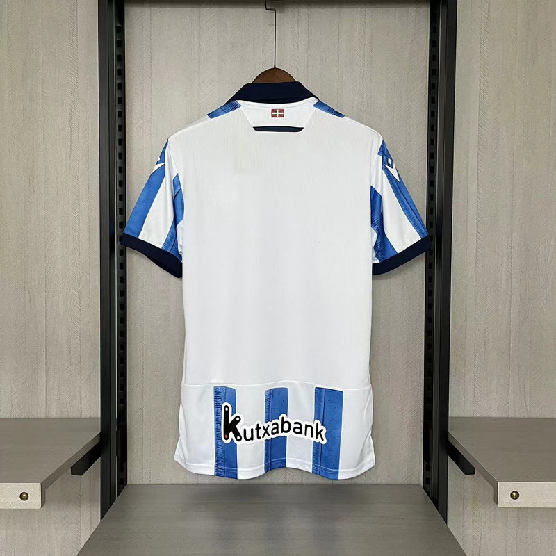 Camisa I Real Sociedad | 23/24 Torcedor Macron - Branca e Azul