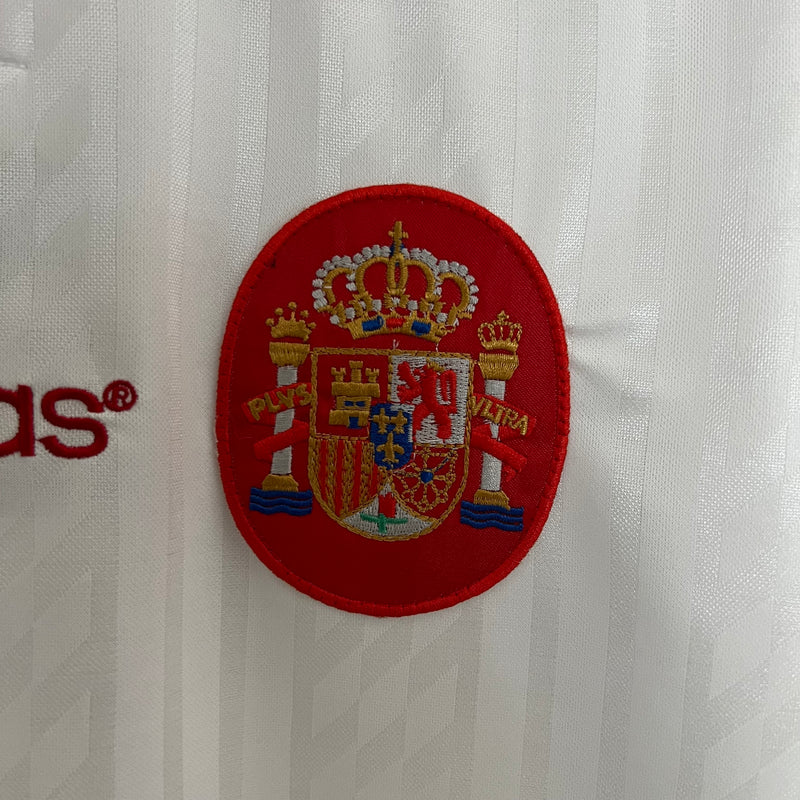 Camisa II Espanha Retrô | 1994 Adidas - Branca e Vermelha
