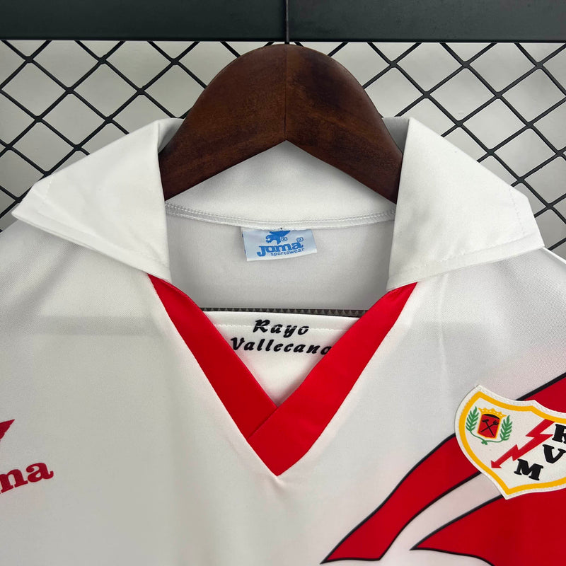 Camisa I Rayo Vallecano Retrô | 97/98 Joma - Branca e Vermelha