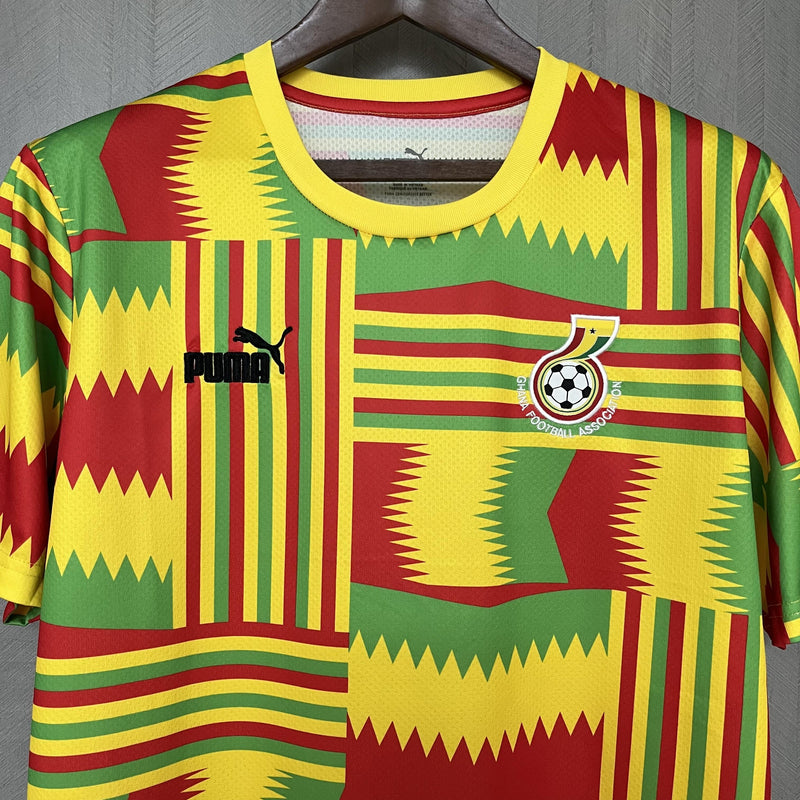 Camisa Pré Jogo Gana | 23/24 Torcedor Puma - Amarela Verde e Vermelha