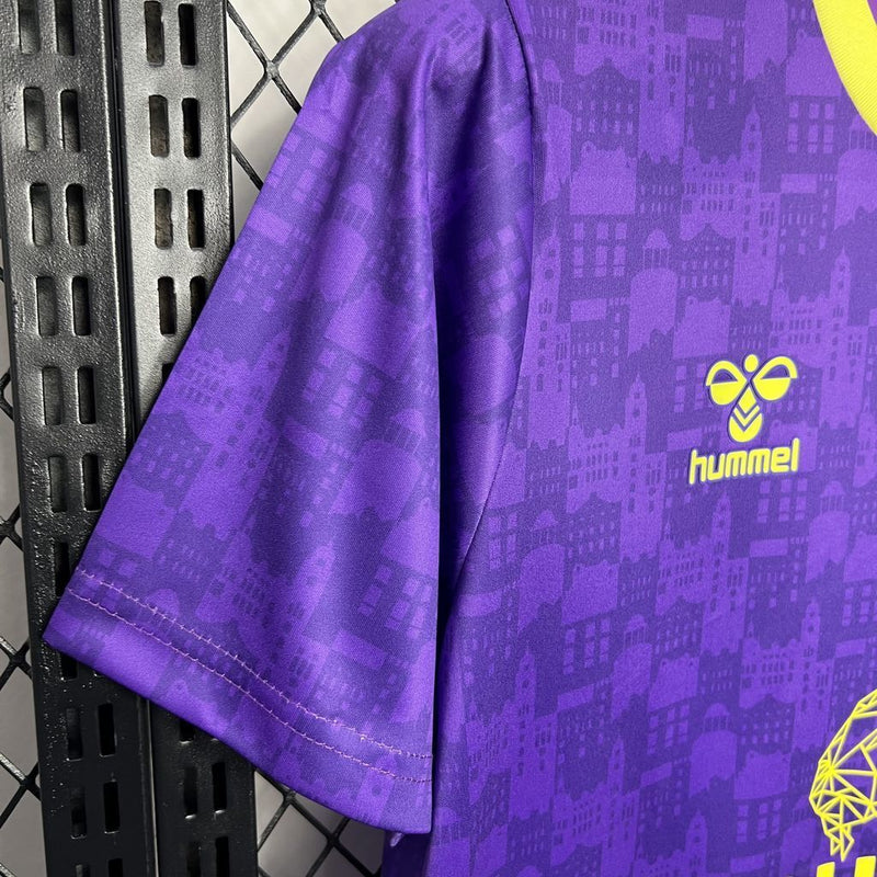 Camisa Pré Jogo Málaga | 24/25 Torcedor Hummel - Roxa