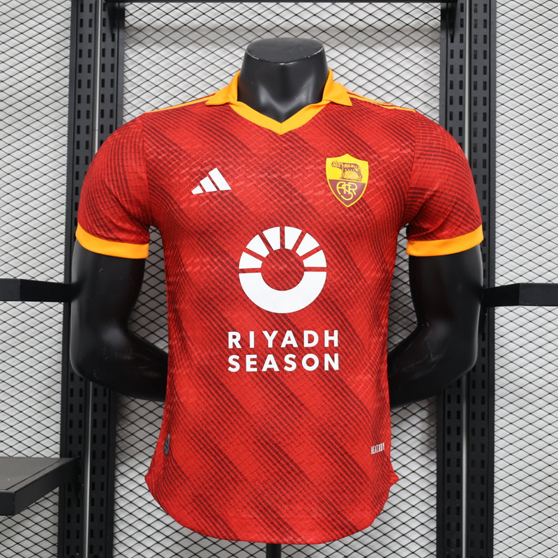 Camisa I Roma | 24/25 Modelo Jogador Adidas - Vermelha e Laranja