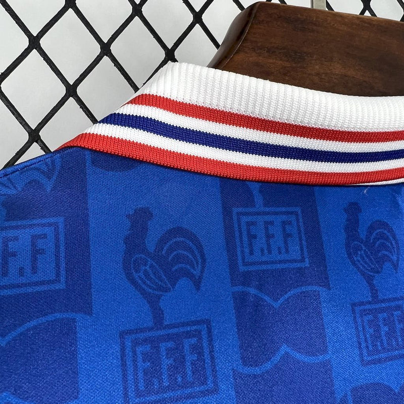 Camisa I França Retrô | 1996 Adidas - Azul