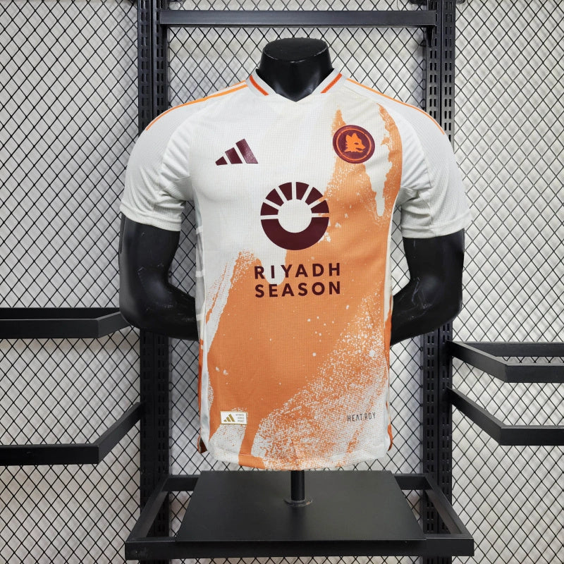 Camisa II Roma | 24/25 Modelo Jogador Adidas - Branca e Laranja