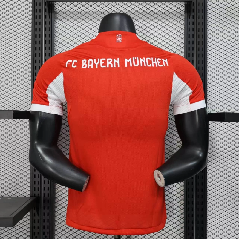 Camisa I Bayern de Munique | 25/26 Modelo Jogador Adidas - Vermelha e Branca