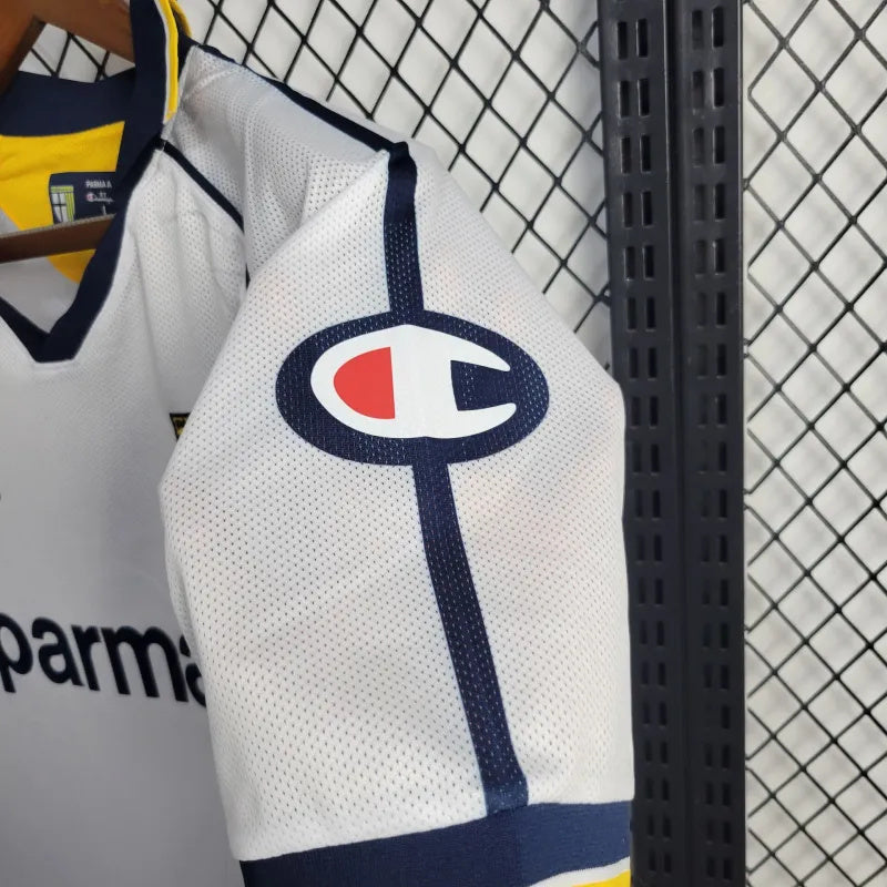Camisa II Parma Retrô | 03/04 Champion - Branca e Azul