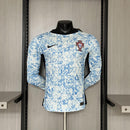 Camisa II Portugal | 2024 Modelo Jogador Nike - Branca e Azul (Manga Longa)