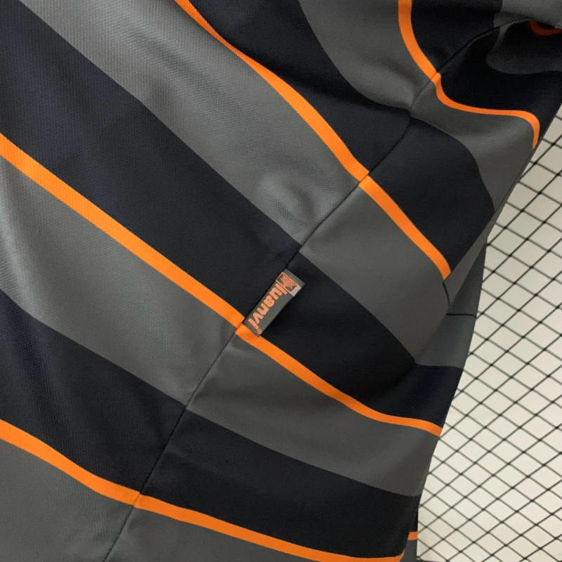 Camisa III Valencia Retrô | 99/00 Luanvi - Cinza Azul e Laranja