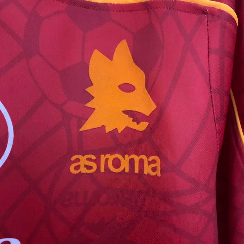 Camisa I Roma Retrô | 95/96 Asics - Vermelha e Laranja