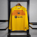 Camisa IV Barcelona | 23/24 Torcedor Nike - Amarela e Vermelha - Manga Longa