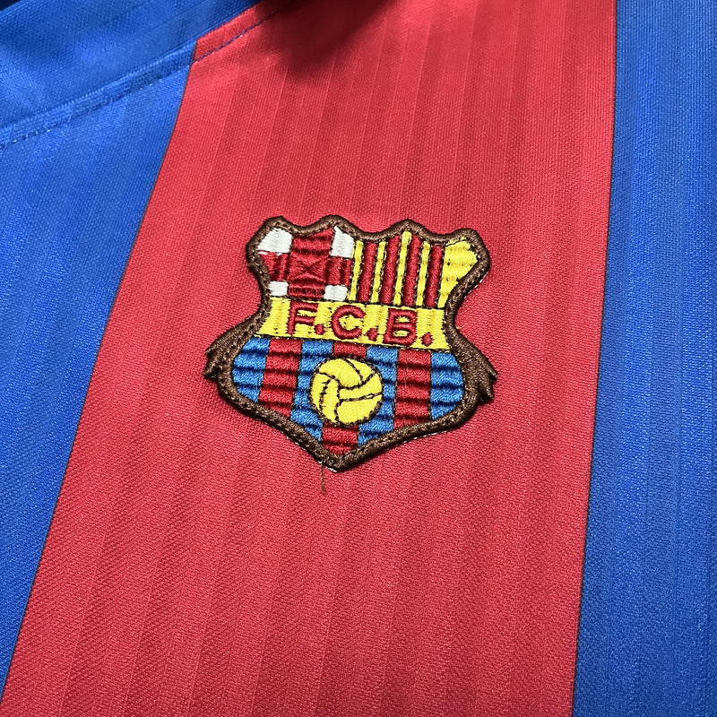 Camisa I Barcelona Retrô | 1991/92 Torcedor - Vermelha e Azul