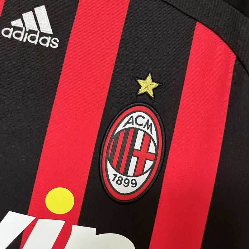 Camisa I Milan Retrô | 06/07 Torcedor Adidas - Vermelha e Preta