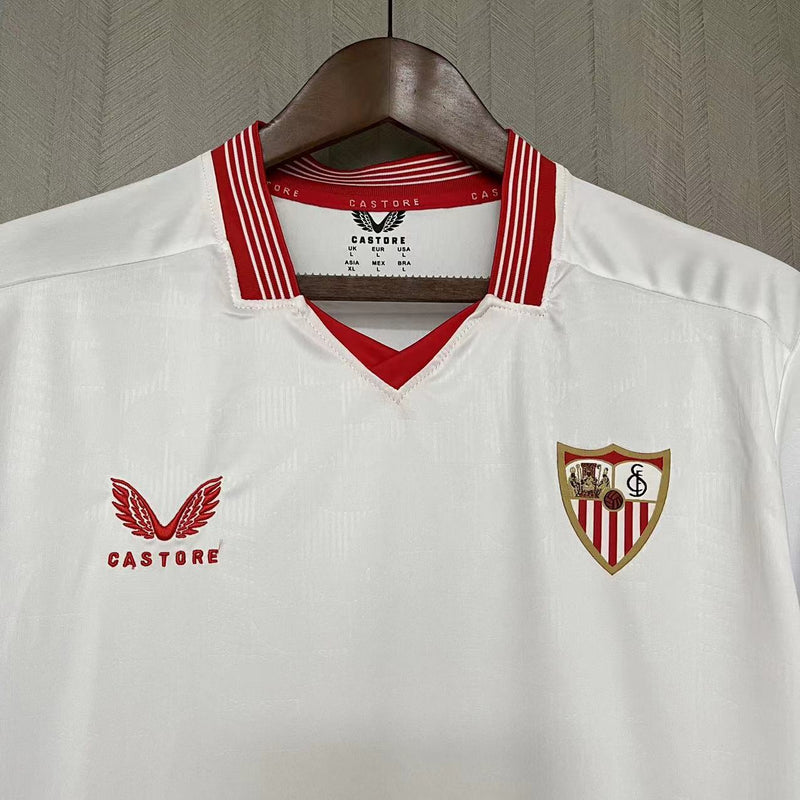 Camisa I Sevilla | 23/24 Torcedor Castore - Branca e Vermelha