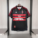 Camisa III Milan Retrô | 98/99 Adidas - Preta e Vermelha