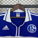 Camisa I Schalke 04 Retrô | 01/02 Adidas - Azul e Branca