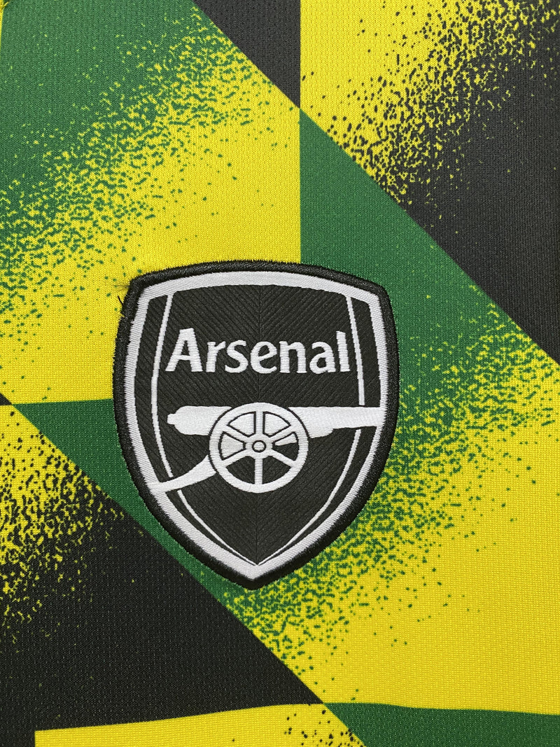 Camisa Pré Jogo Arsenal | 22/23 Torcedor Adidas - Verde Amarela e Preta