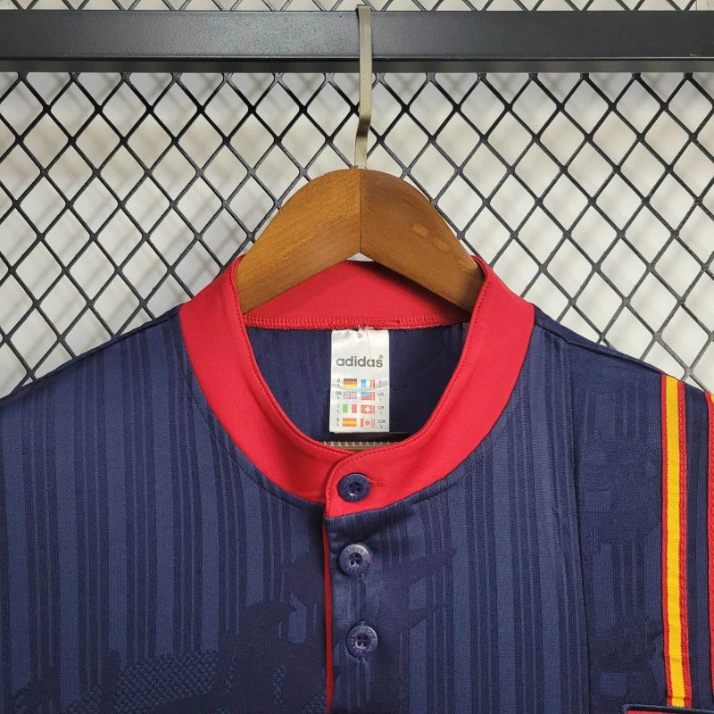 Camisa II Espanha Retrô | 1996 Adidas - Azul, Vermelha e Amarela
