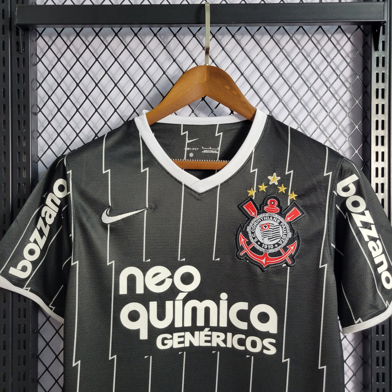 Camisa II Corinthians Retrô | 11/12 Nike - Preta e Branca