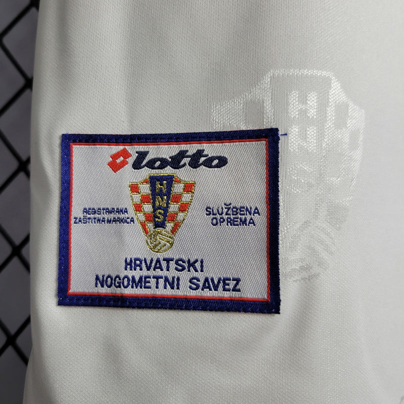 Camisa I Croácia Retrô | 1998 Lotto - Branca e Vermelha