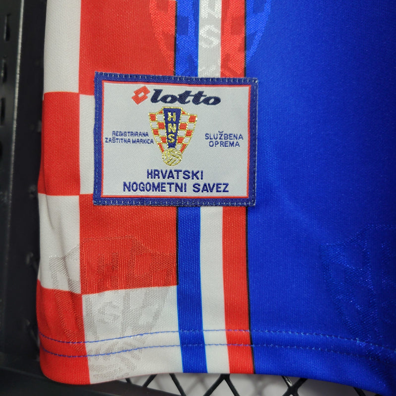Camisa II Croácia Retrô | 1998 Lotto - Azul