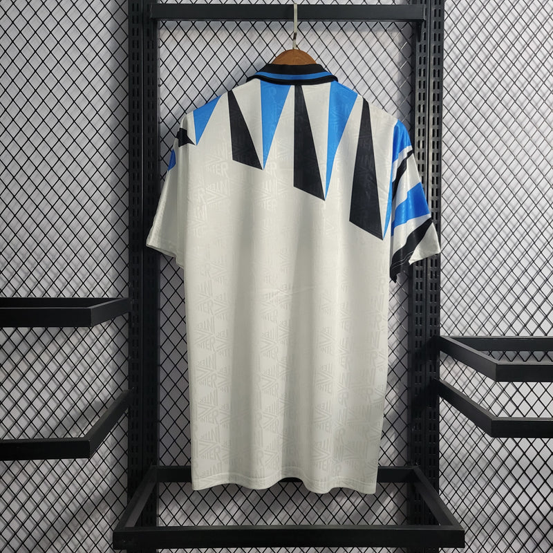 Camisa II Inter de Milão Retrô | 92/93 Umbro - Branca Azul e Preta