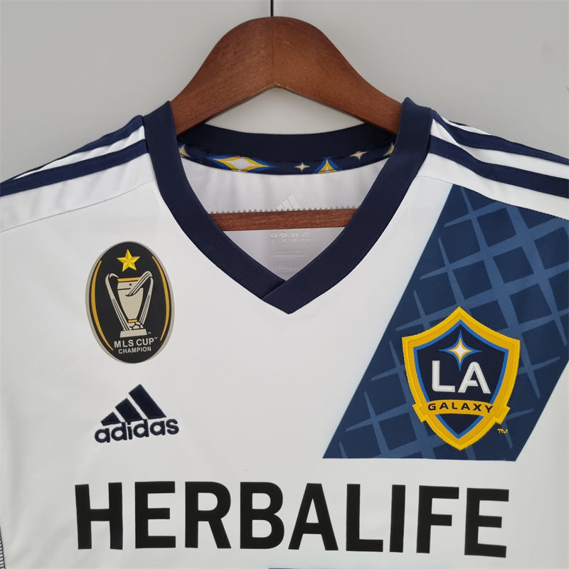 Camisa I LA Galaxy Retrô | 12/13 Adidas - Branca Azul e Amarela
